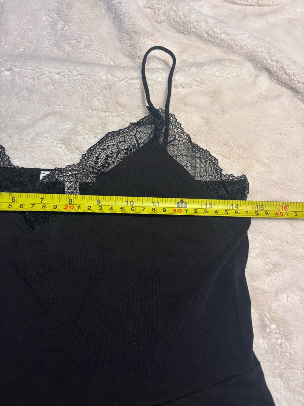 SALE! Express Camisole M Black Lace-Trim Peplum V-Neck Spaghett Strap Y2K Cotton - Picture 13 of 16